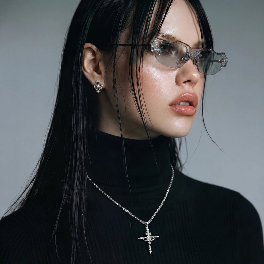 Divine Cross Statement Necklace