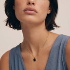 Midnight Agate Circle Necklace